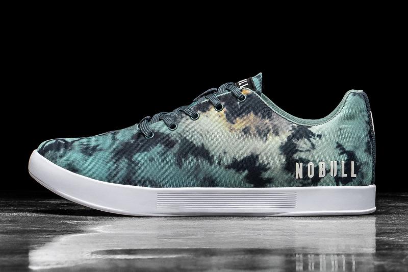 Turquoise Nobull Teal Tie-Dye Canvas Women\'s Trainers | CA Y1916X